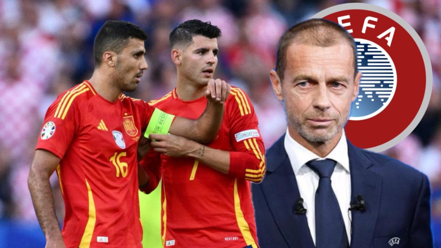 Morata và Rodri bị UEFA điều tra sau lễ rước cúp của Tây Ban Nha ceferinnnnnn