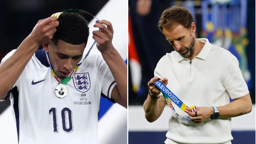 Dàn sao ĐT Anh cùng làm 1 điều sau khi nhận HCB jude bellingham and gareth southgate