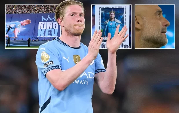 De Bruyne nhận vinh dự chỉ 6 cầu thủ có trong ngày chia tay Man City LB comp kdb2 copy e1747782308106
