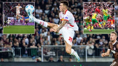 Bí quyết sau những cú bật nhảy phi thường không kém Ronaldo của Sesko LB OP jump copy